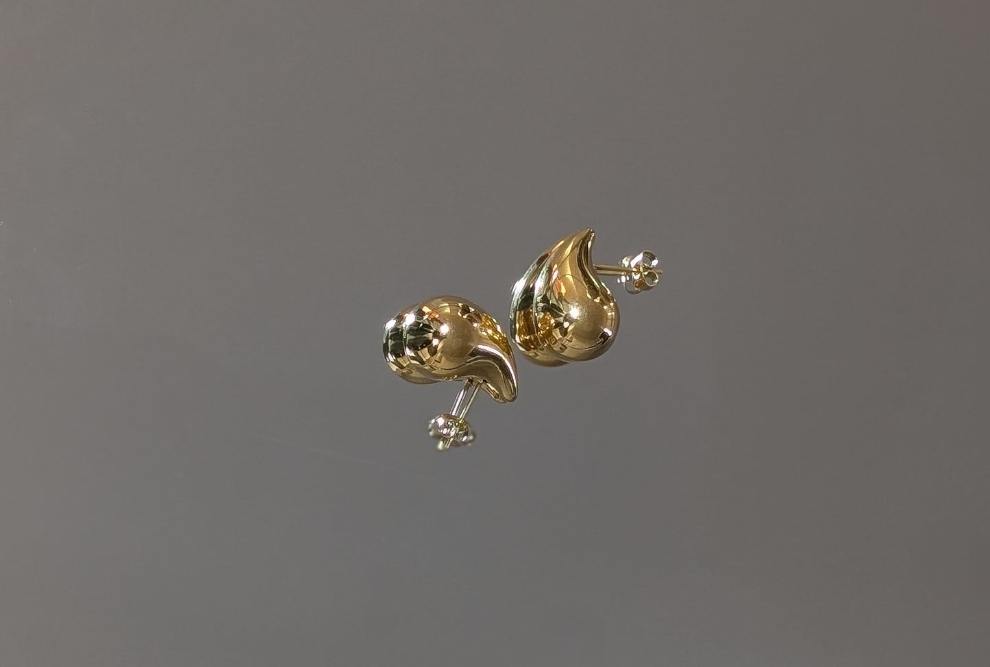 Boucles d'oreilles goutes d'eau plaqué Or 18K