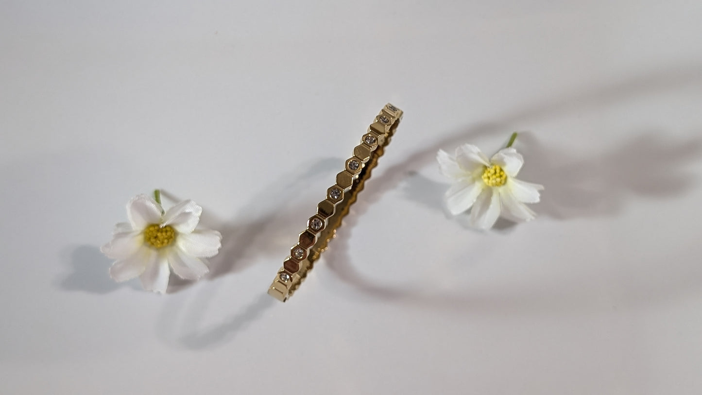 Hexagonal Honeycomb Stainless Steel Bracelet