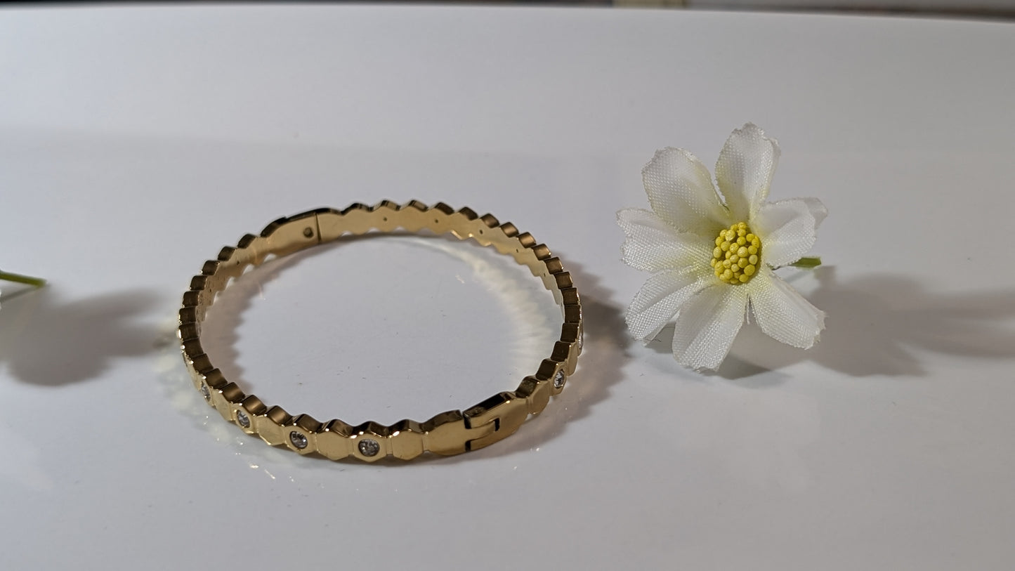 Hexagonal Honeycomb Stainless Steel Bracelet