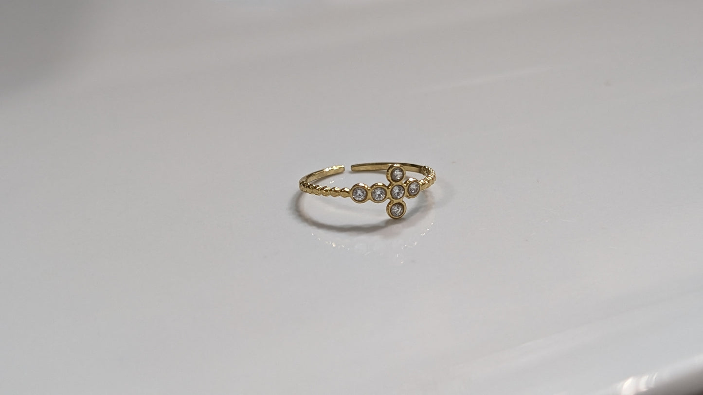 Multicolor zircon toe ring