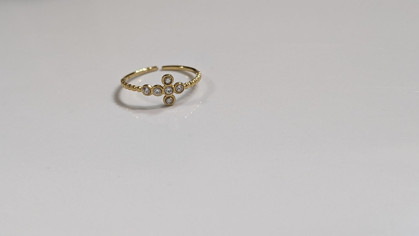 Multicolor zircon toe ring