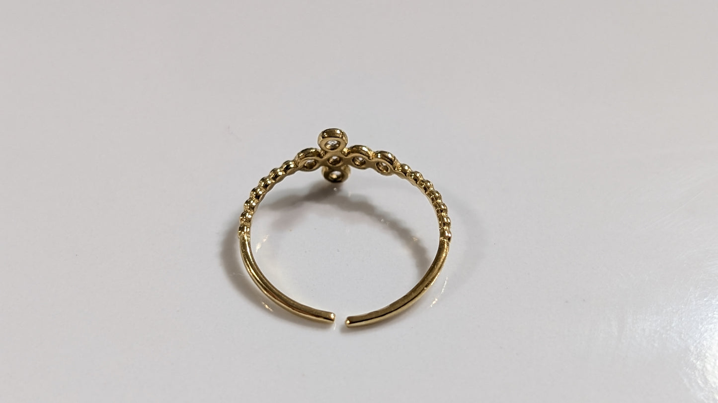 Multicolor zircon toe ring