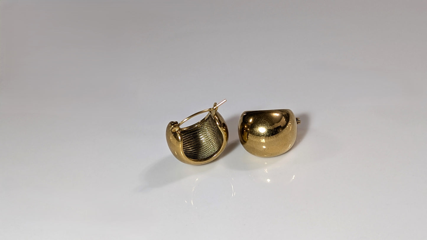 Boucles d'oreilles anneaux en formes de dôme