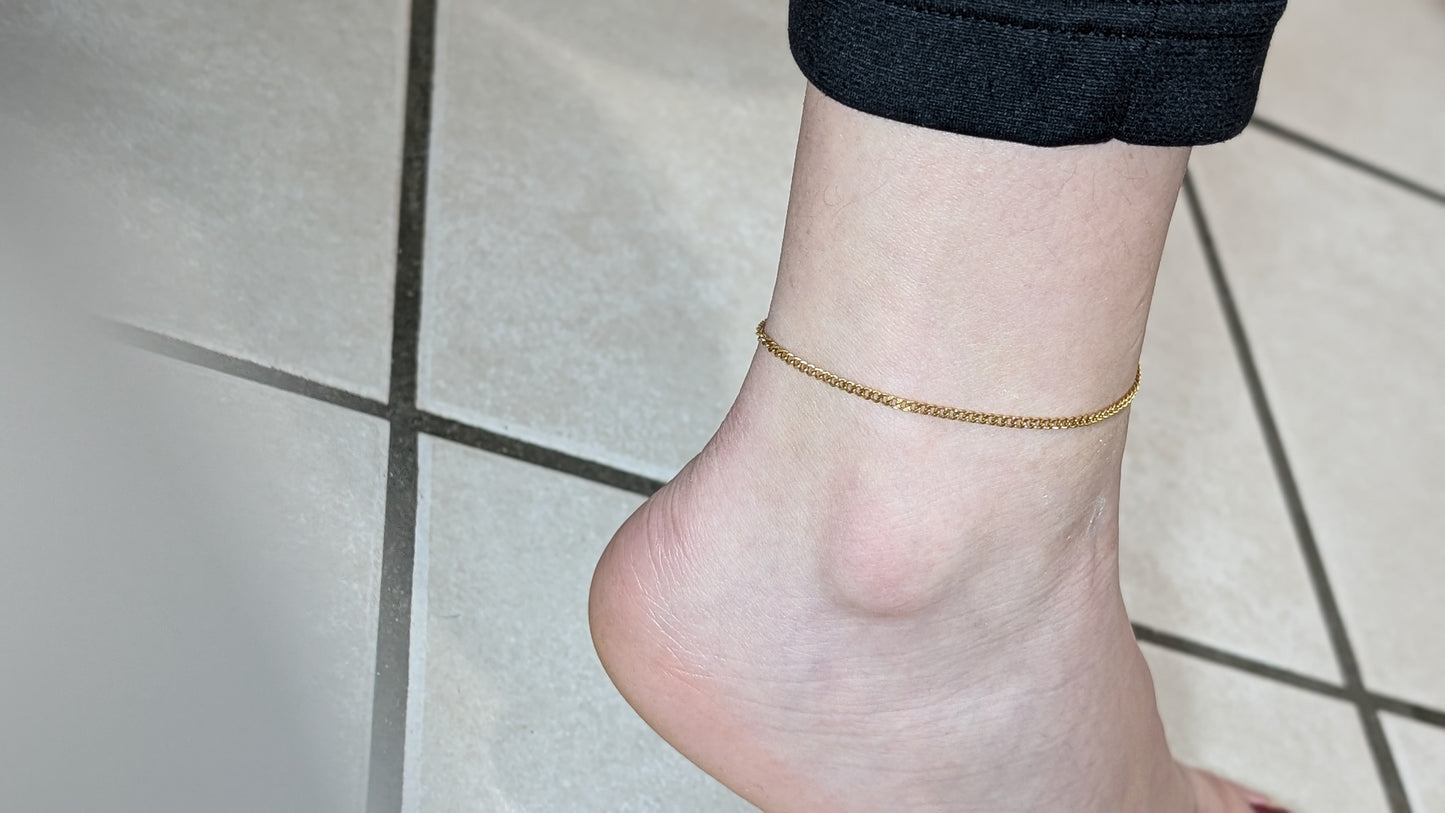Bracelet pied Cuban 2mm