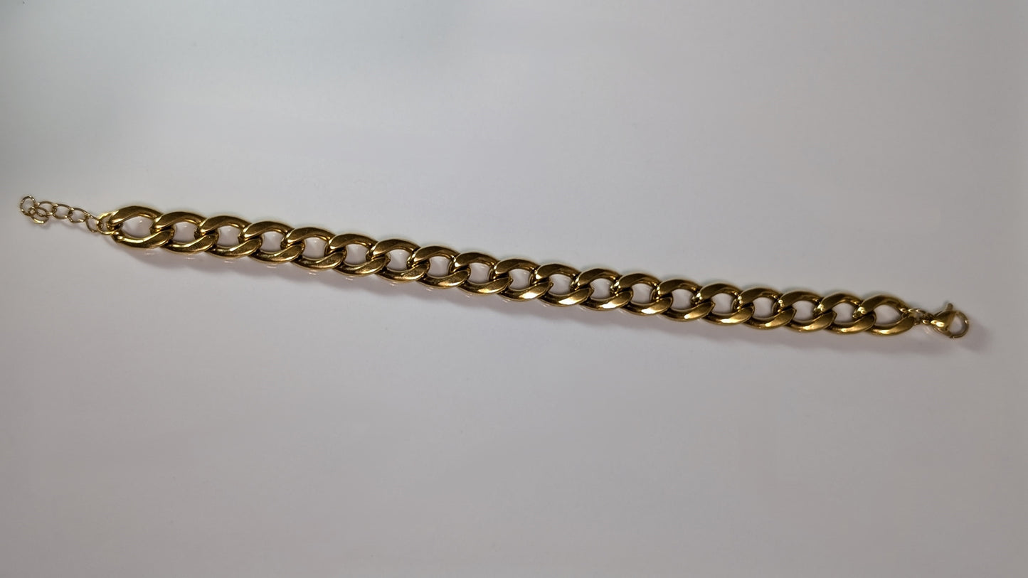 18k Gold Plated Stainless Steel Cuban Bracelet 6mm