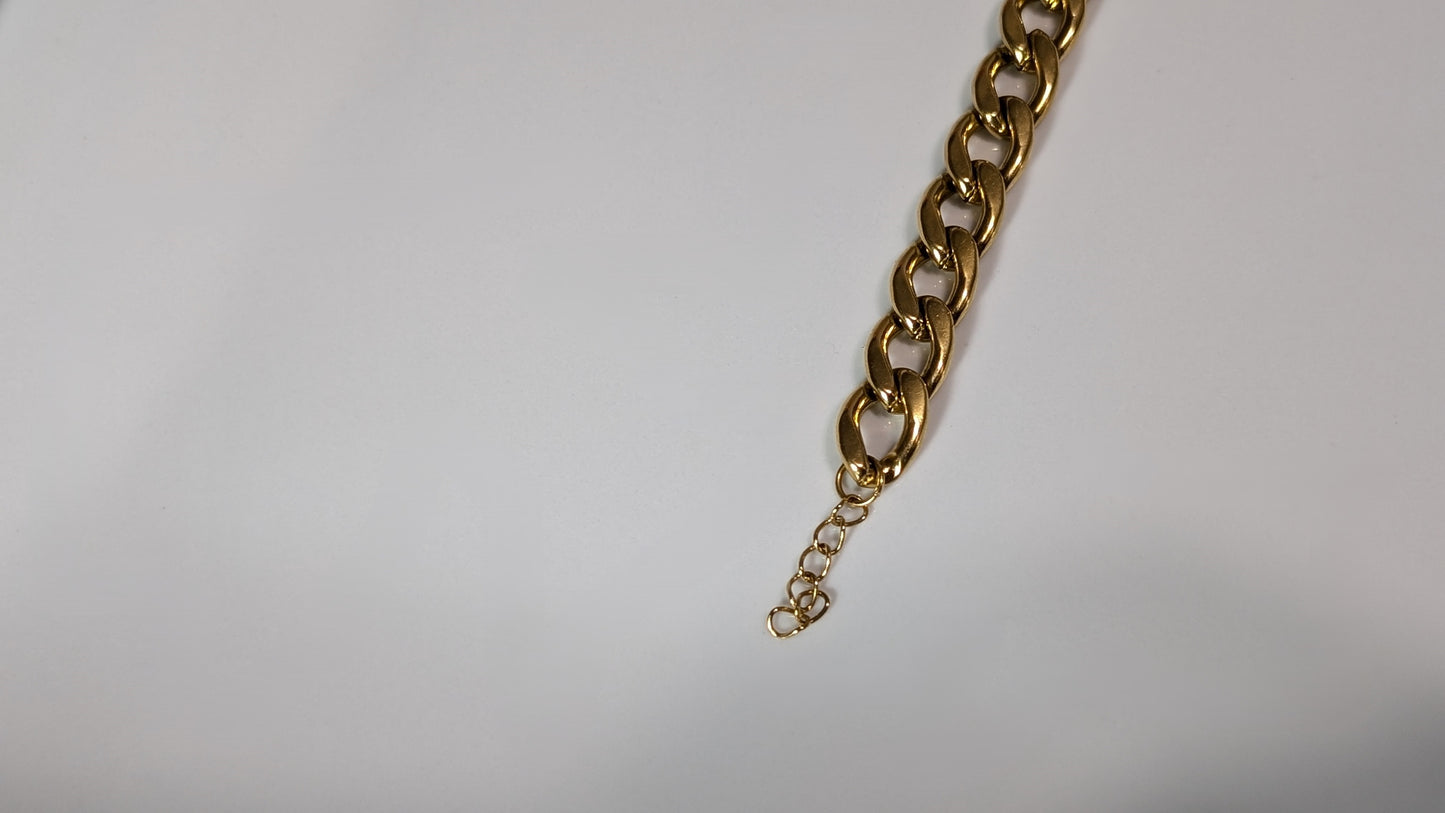 18k Gold Plated Stainless Steel Cuban Bracelet 6mm