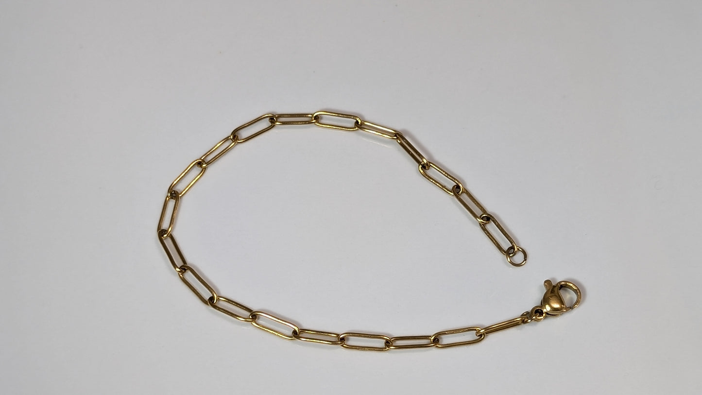 Bracelet pied maille classique en acier inoxydable