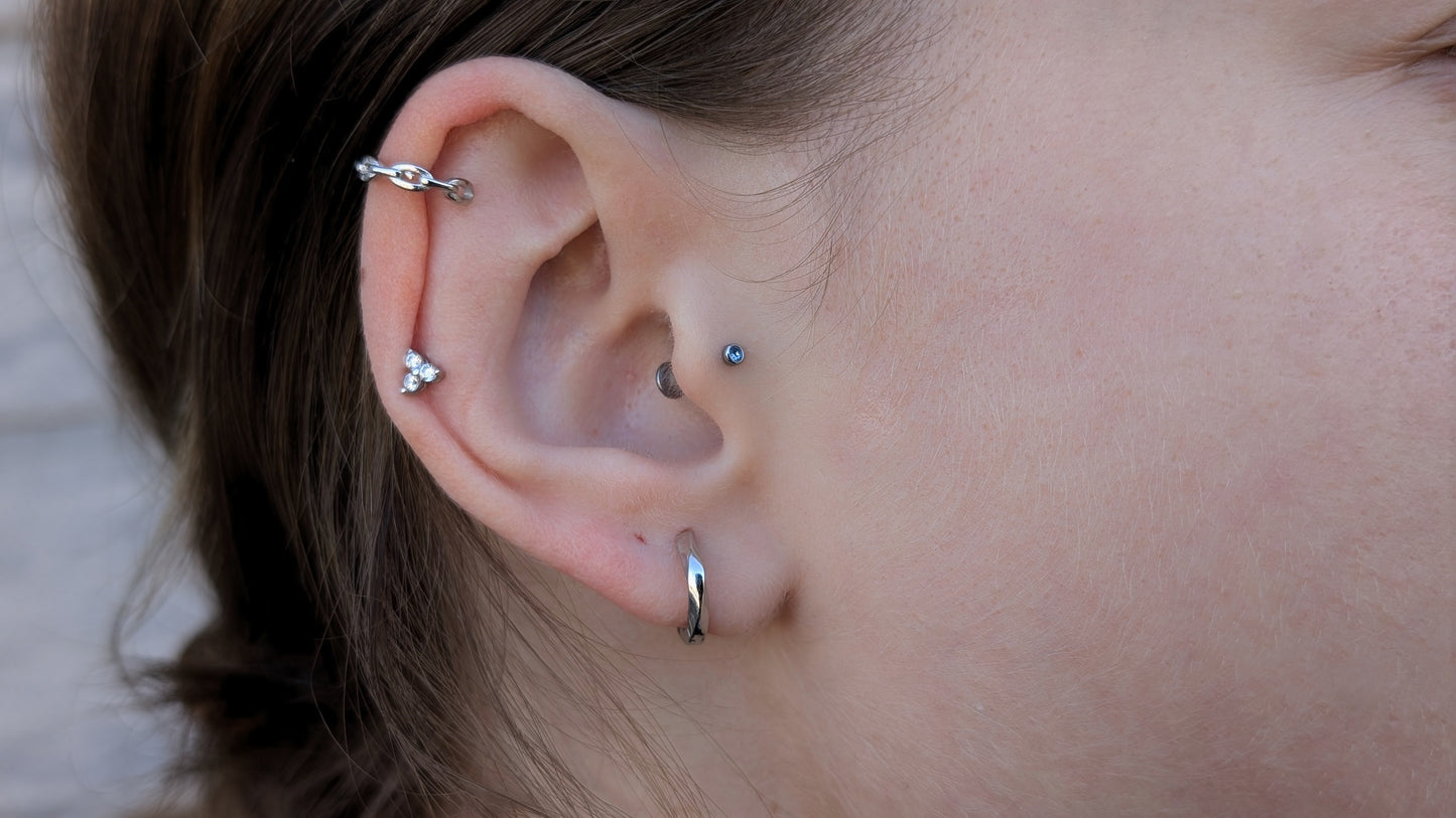 Genuine 925 Silver or 18K Gold Plated Non-Pierced Earrings