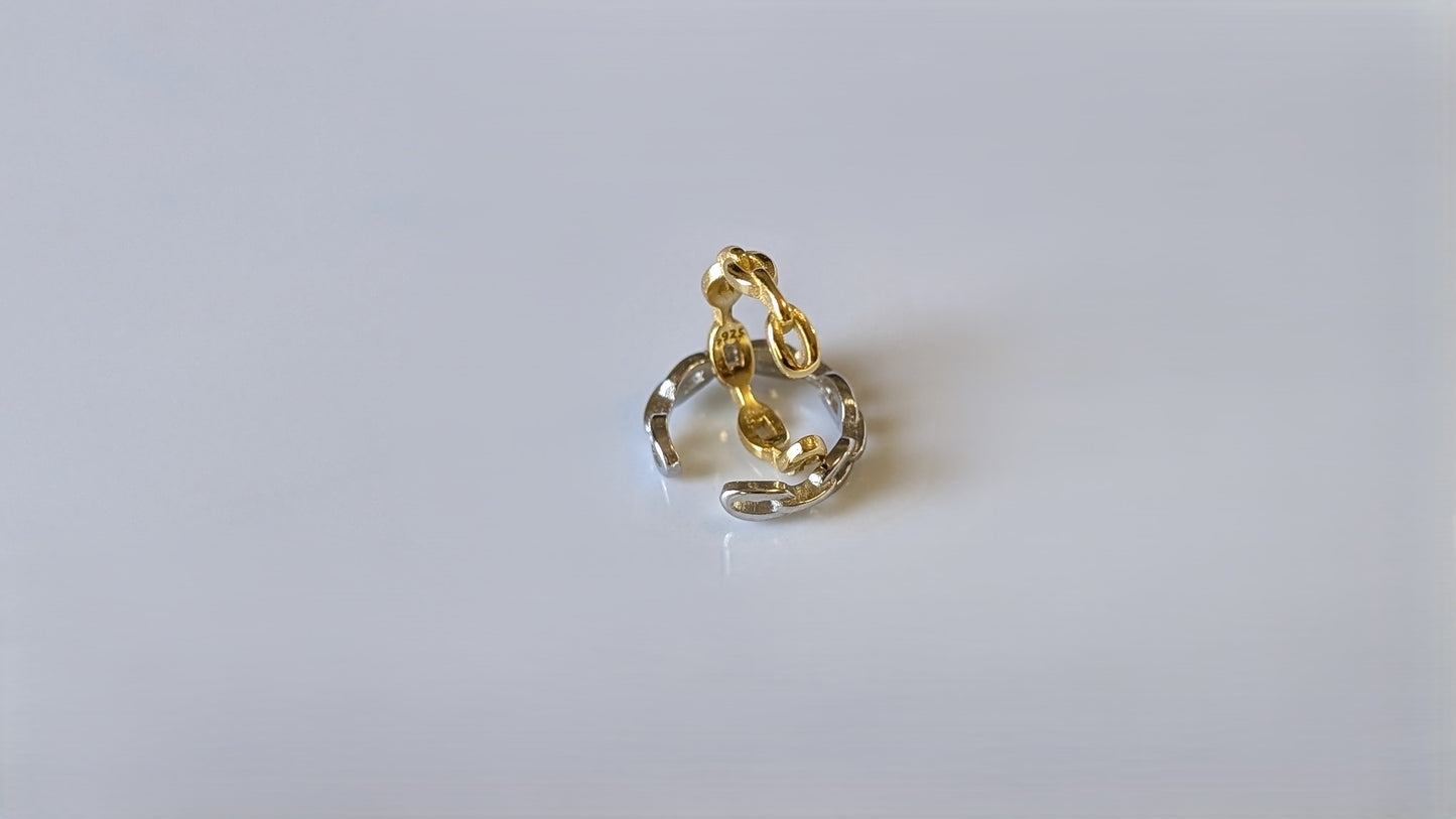 Genuine 925 Silver or 18K Gold Plated Non-Pierced Earrings