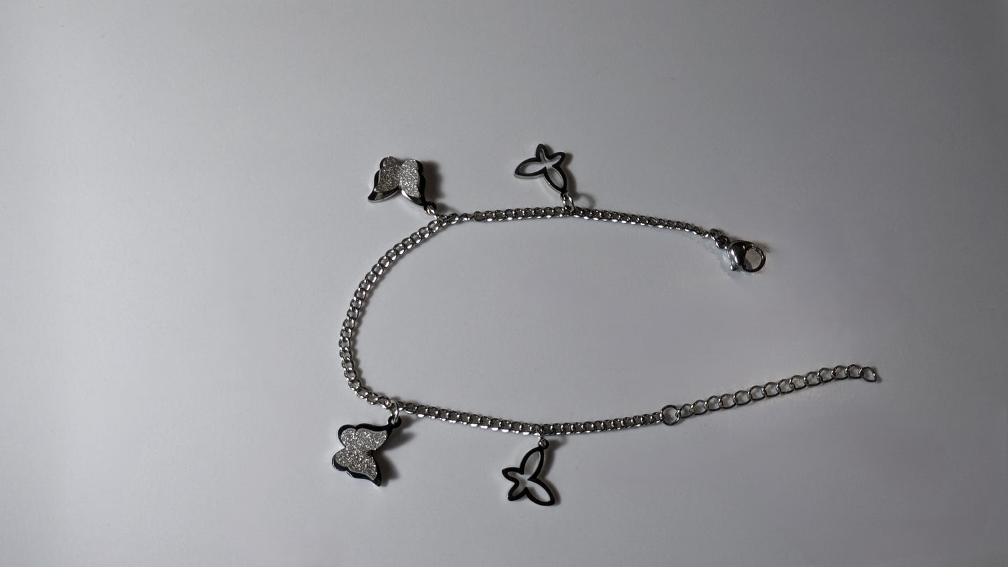 Bracelet charms papillons