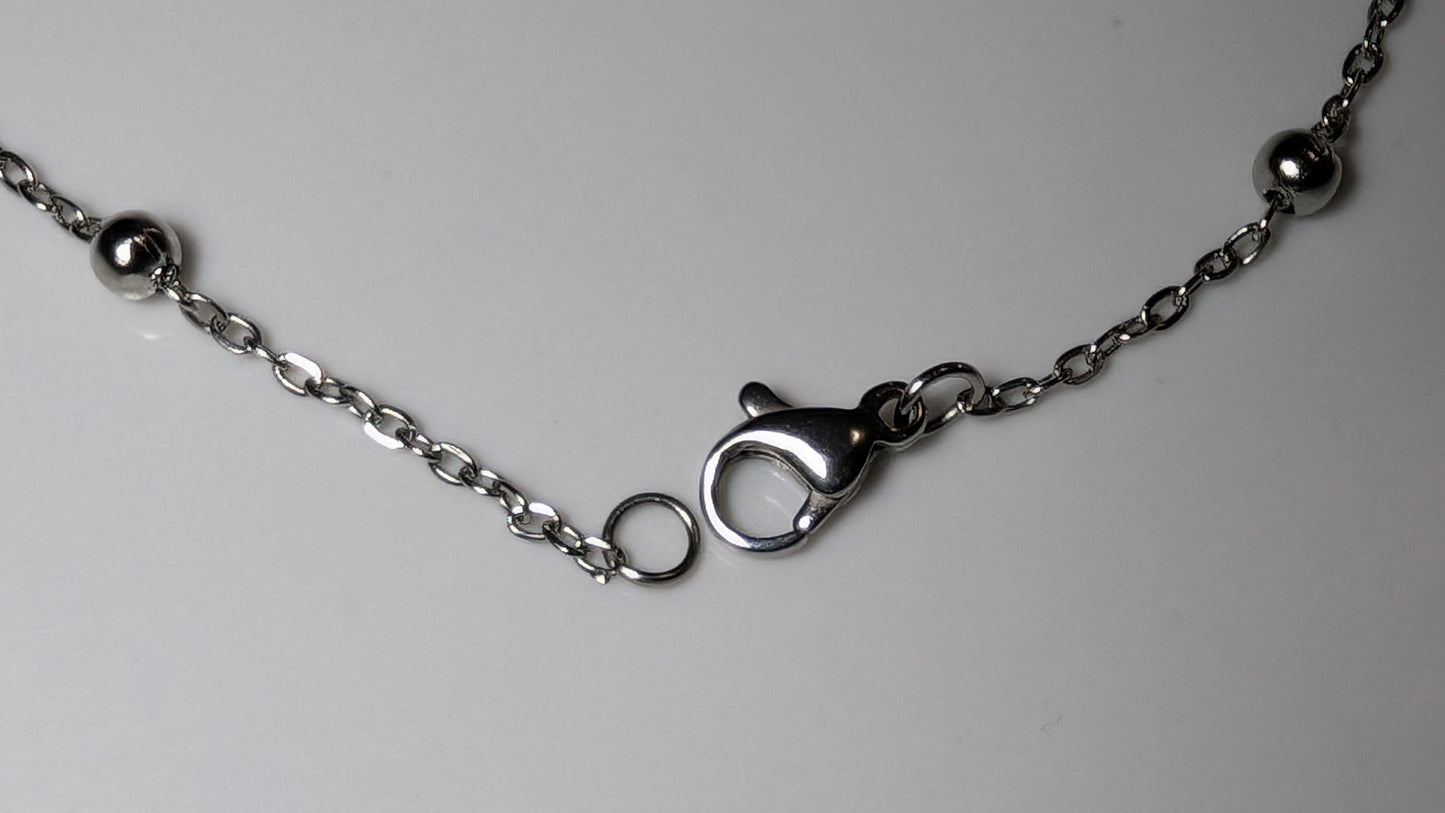Bracelet pied boule argent en acier inoxydable