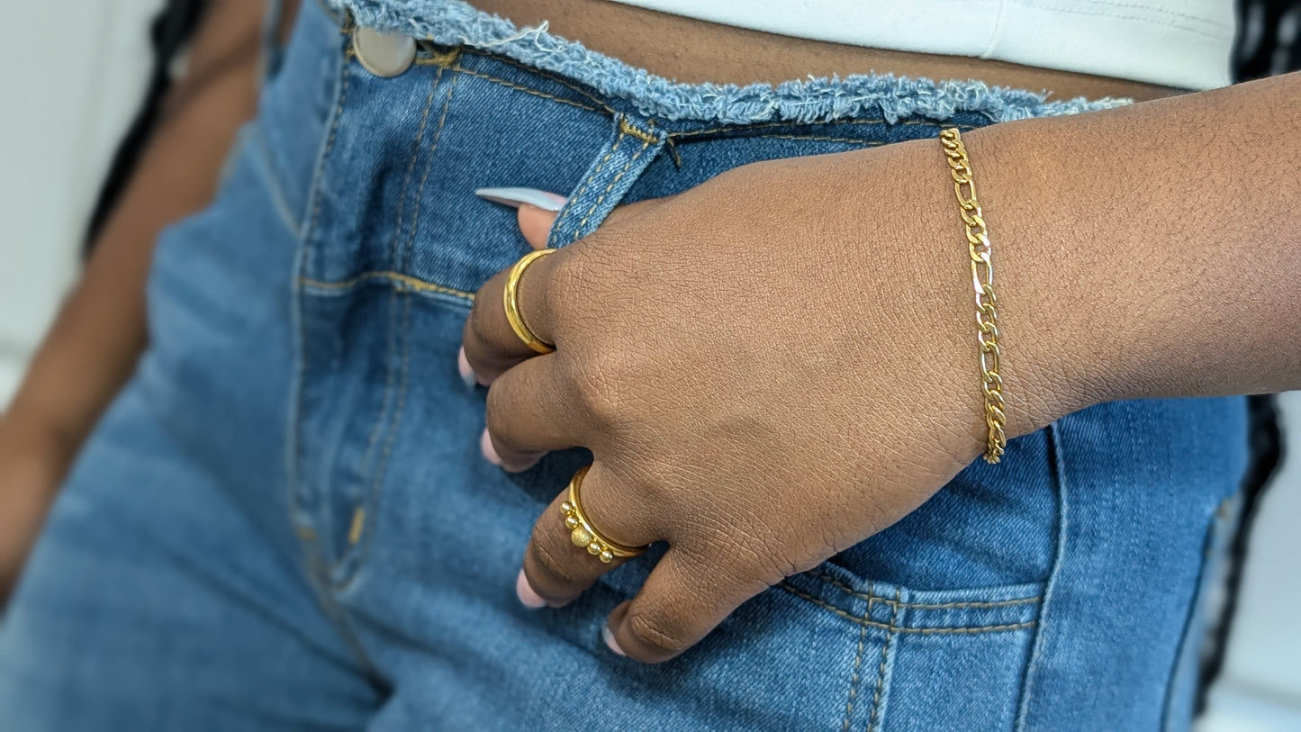 Bracelet Figaro maillons ancre - Unisexe
