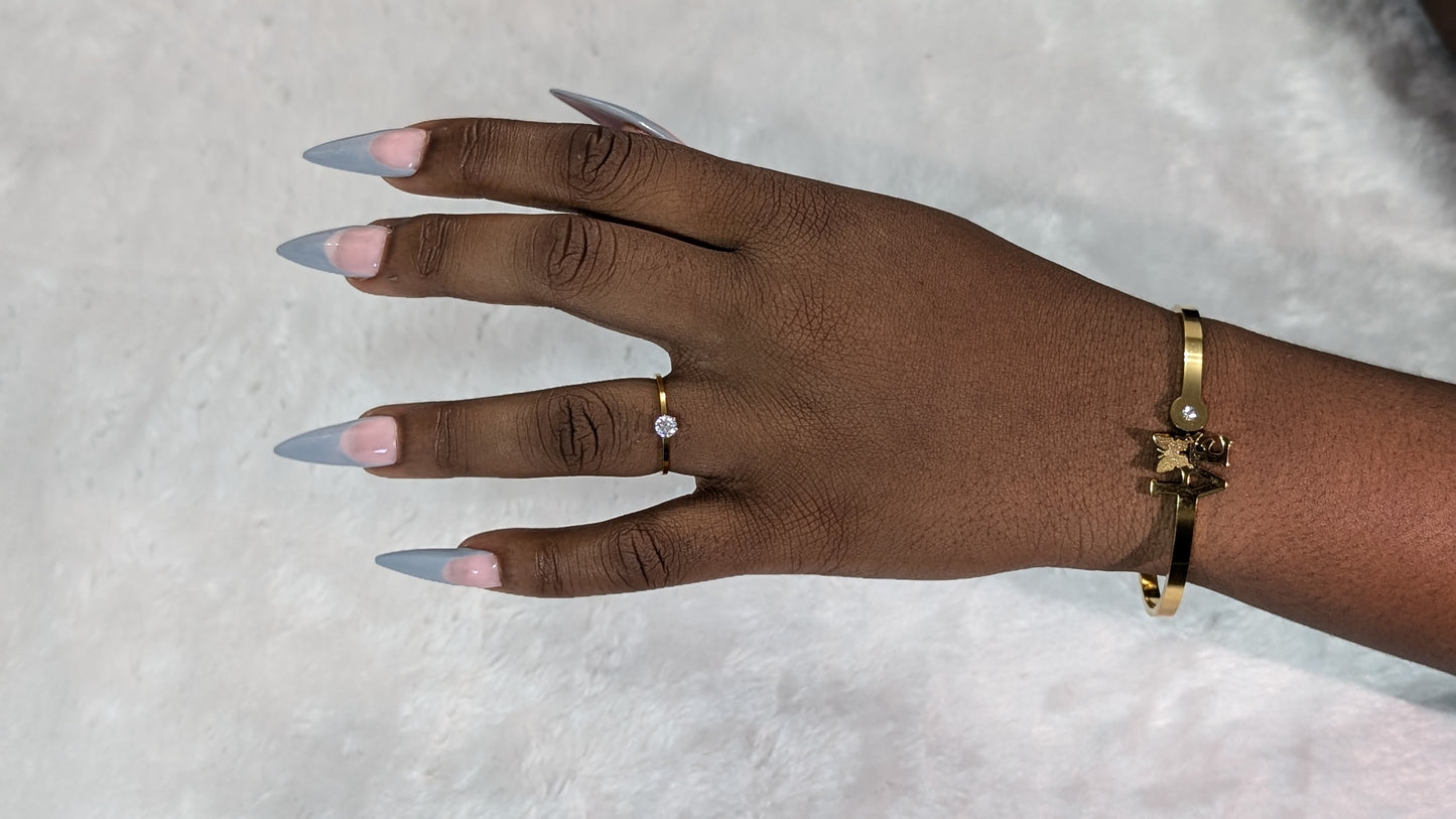Butterfly bracelet with mini zircon