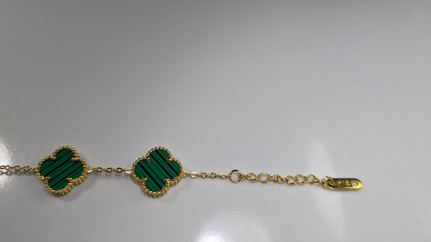 Collection de Bracelets Élégants à Breloques Trèfle – Finition Plaqué Or 24K