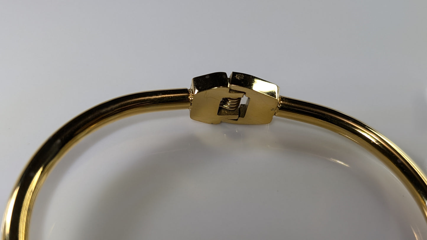 Bracelet clou tendance avec zircon blanc
