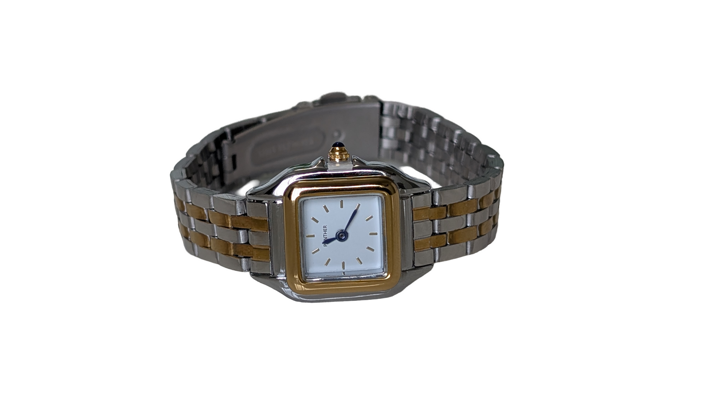 Montre Panthère Deux Tons en acier inoxydable 18K
