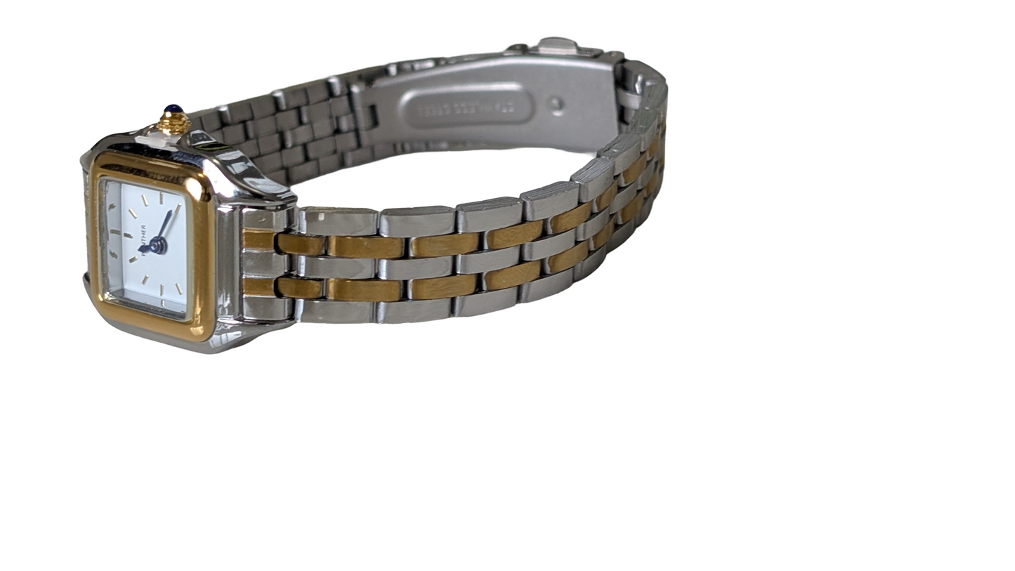 Montre Panthère Deux Tons en acier inoxydable 18K