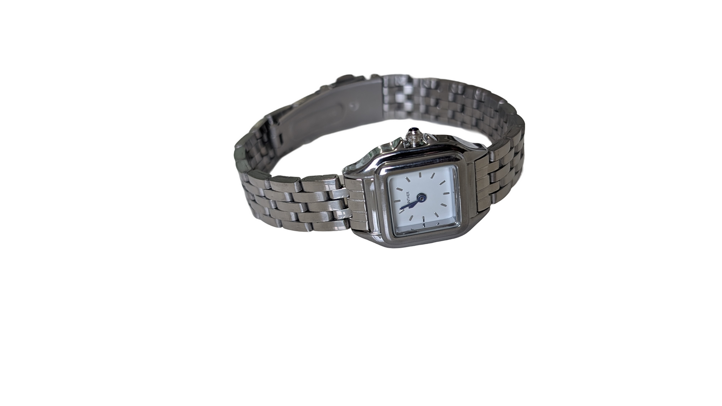 Montre de Luxe Panthère – Acier Inoxydable Argent