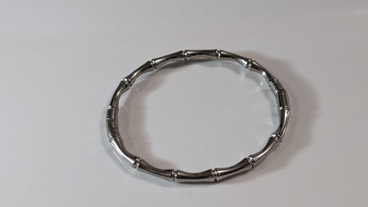 Bracelet bambou en acier inoxydable plaqué Or ou Couleur Argent - Unisexe