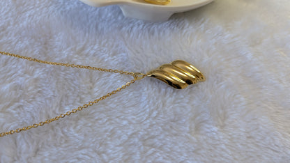 Golden Volutes - Stainless Steel Wavy Jewelry Set
