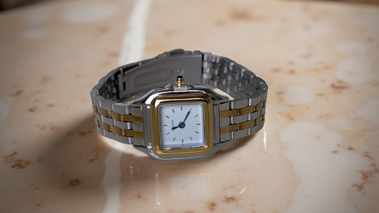 Montre Panthère Deux Tons en acier inoxydable 18K