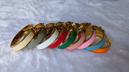 Bracelet H.Haute qualité plaqué Or 18K - Acier inoxydable différentes couleurs