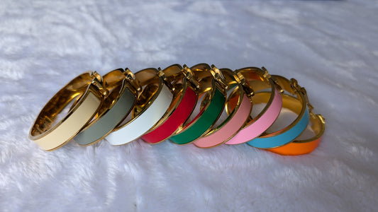Bracelet H.Haute qualité plaqué Or 18K - Acier inoxydable différentes couleurs