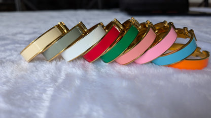 Bracelet H.Haute qualité plaqué Or 18K - Acier inoxydable différentes couleurs