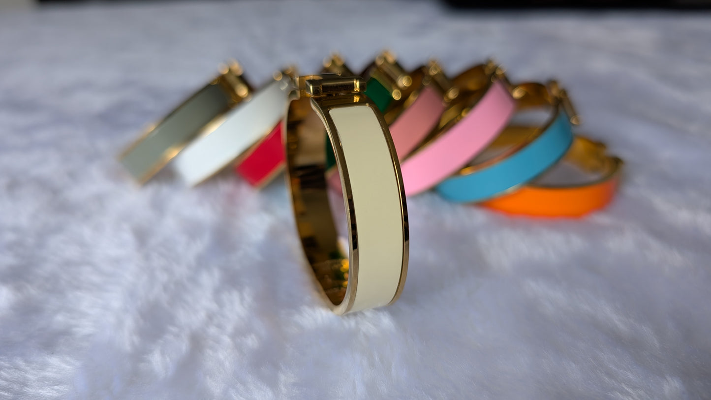 Bracelet H.Haute qualité plaqué Or 18K - Acier inoxydable différentes couleurs