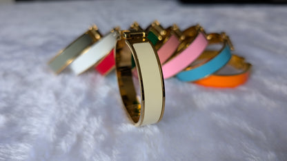Bracelet H.Haute qualité plaqué Or 18K - Acier inoxydable différentes couleurs