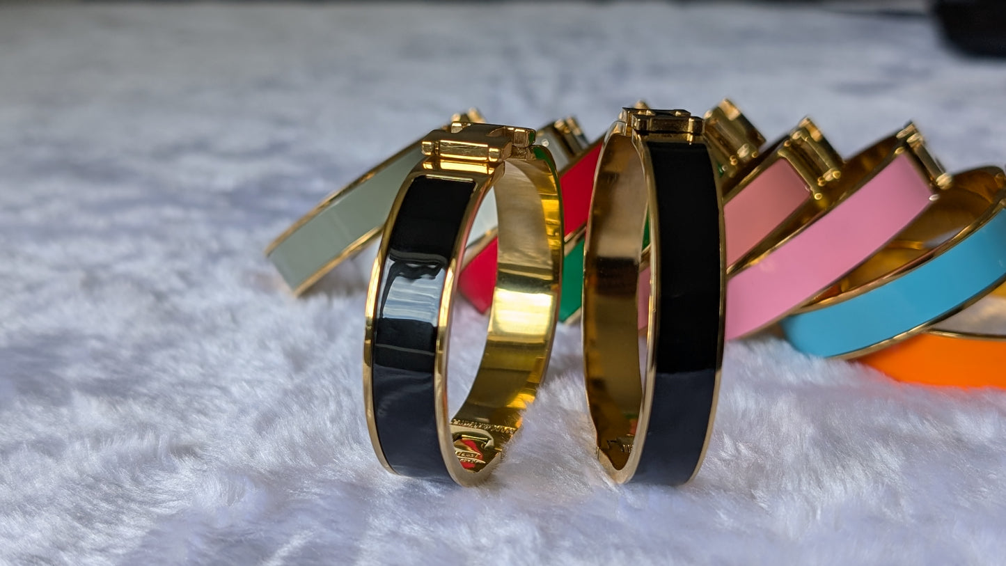 Bracelet H.Haute qualité plaqué Or 18K - Acier inoxydable différentes couleurs