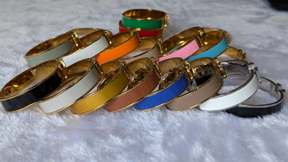 Bracelet H.Haute qualité plaqué Or 18K - Acier inoxydable différentes couleurs