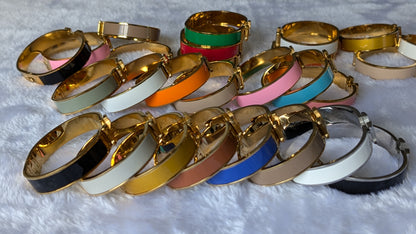 Bracelet H.Haute qualité plaqué Or 18K - Acier inoxydable différentes couleurs